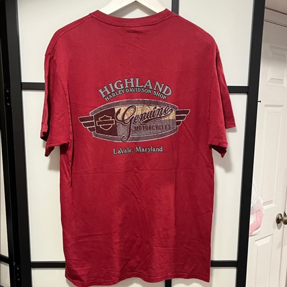 Harley-Davidson x Lavale, MD Red Graphic T-Shirt Unisex Size Medium